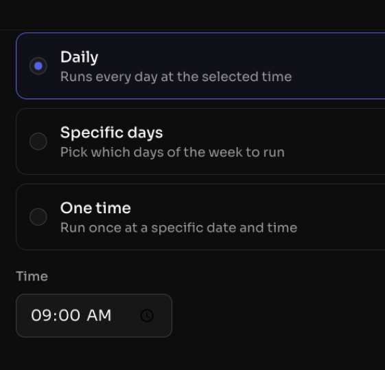 Scheduling preview